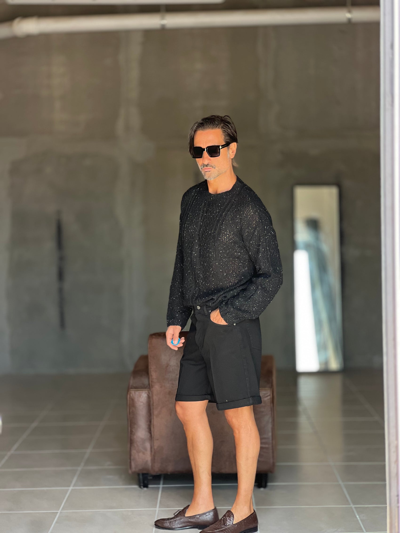 BERMUDA DENIM  NERO 316
