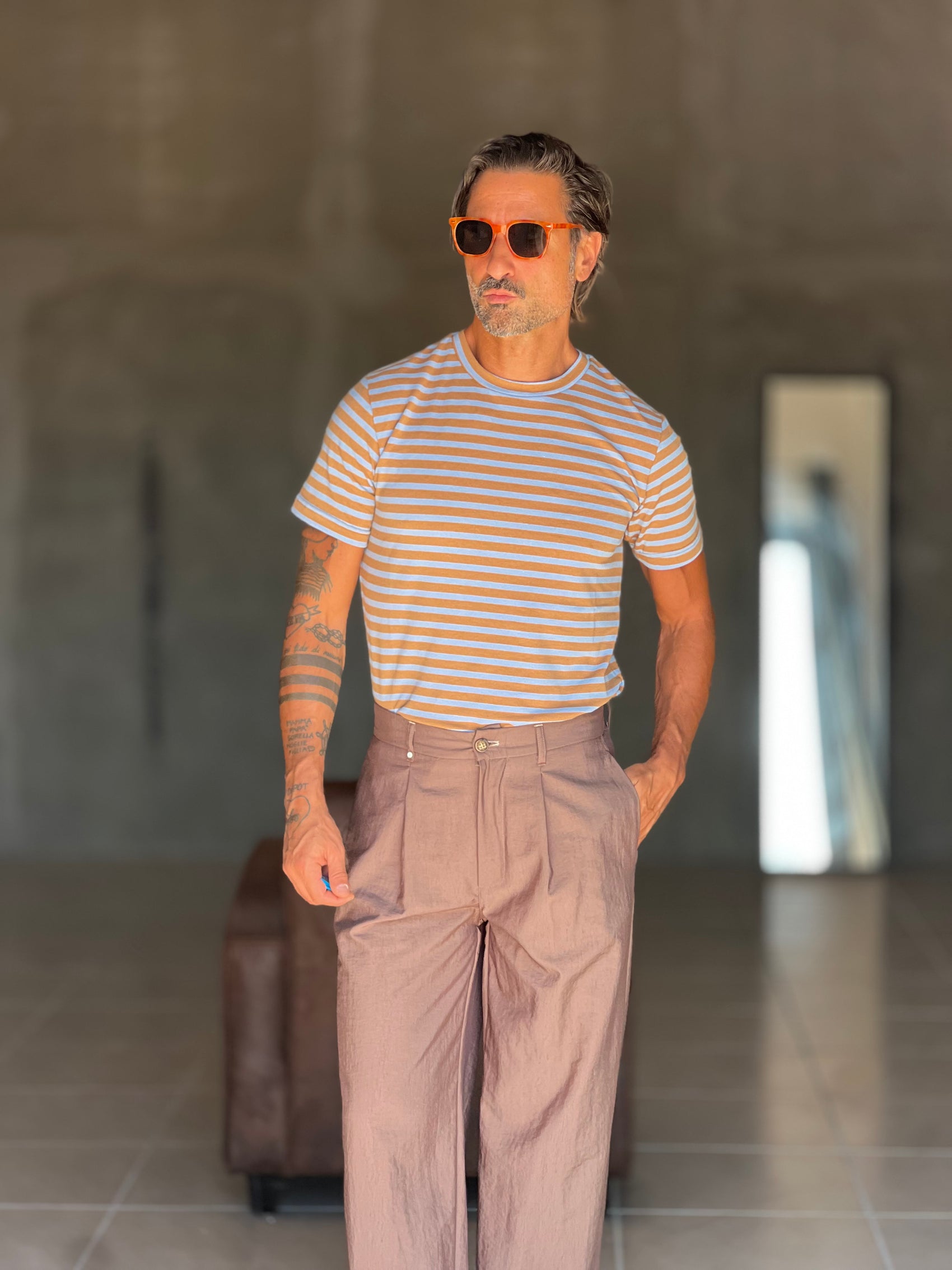 BOAT NECK T SHIRT