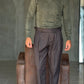 WHITE VISCOSE TROUSERS WITH REGULAR BOTTOM