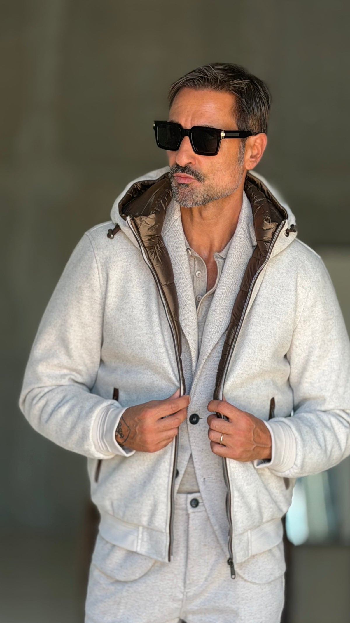PIUMINO PANNO BEIGE IMBOTTITO ALL' INTERNO HAPPER