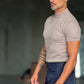WHITE VISCOSE TROUSERS WITH REGULAR BOTTOM