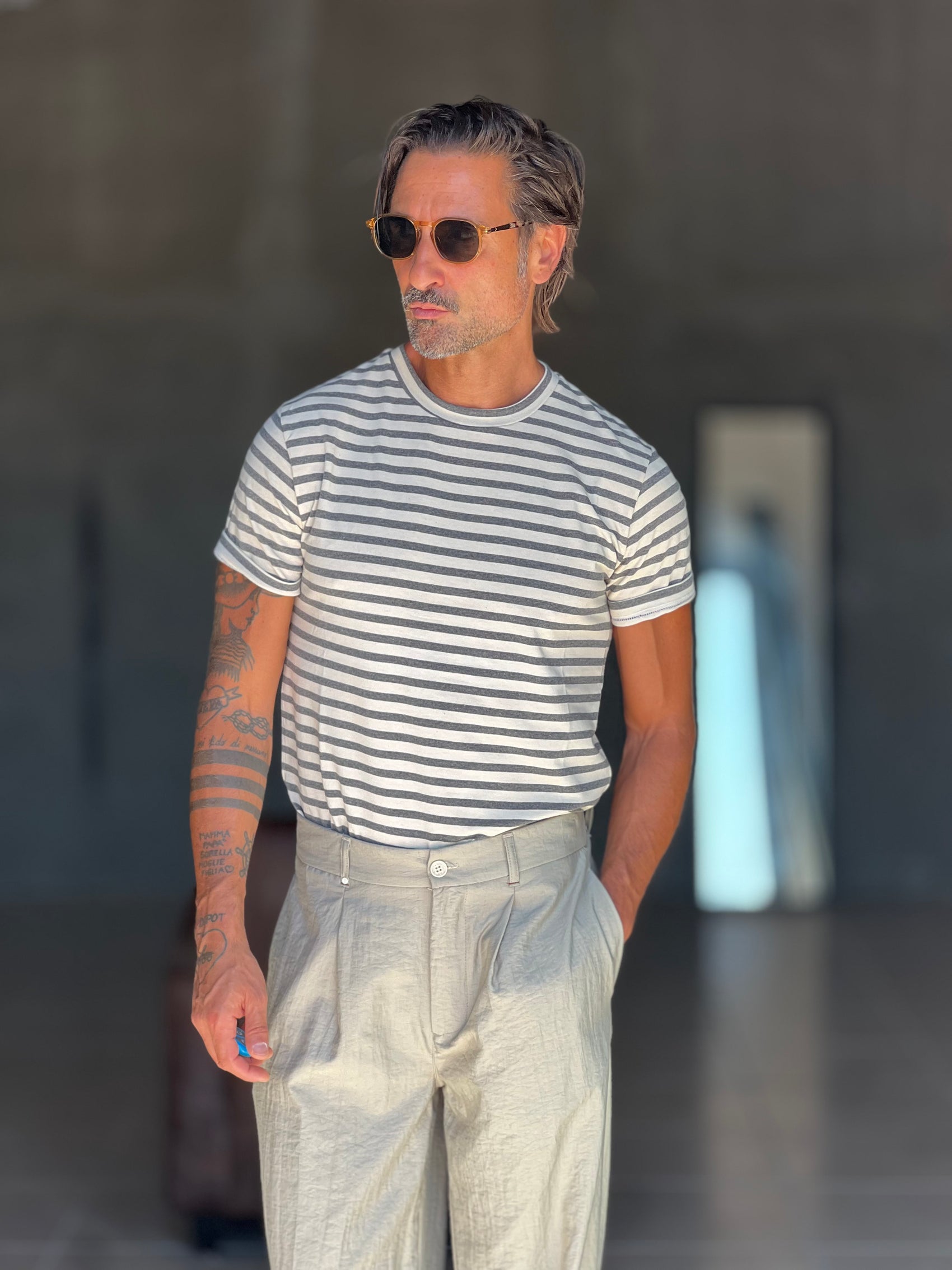 BOAT NECK T SHIRT