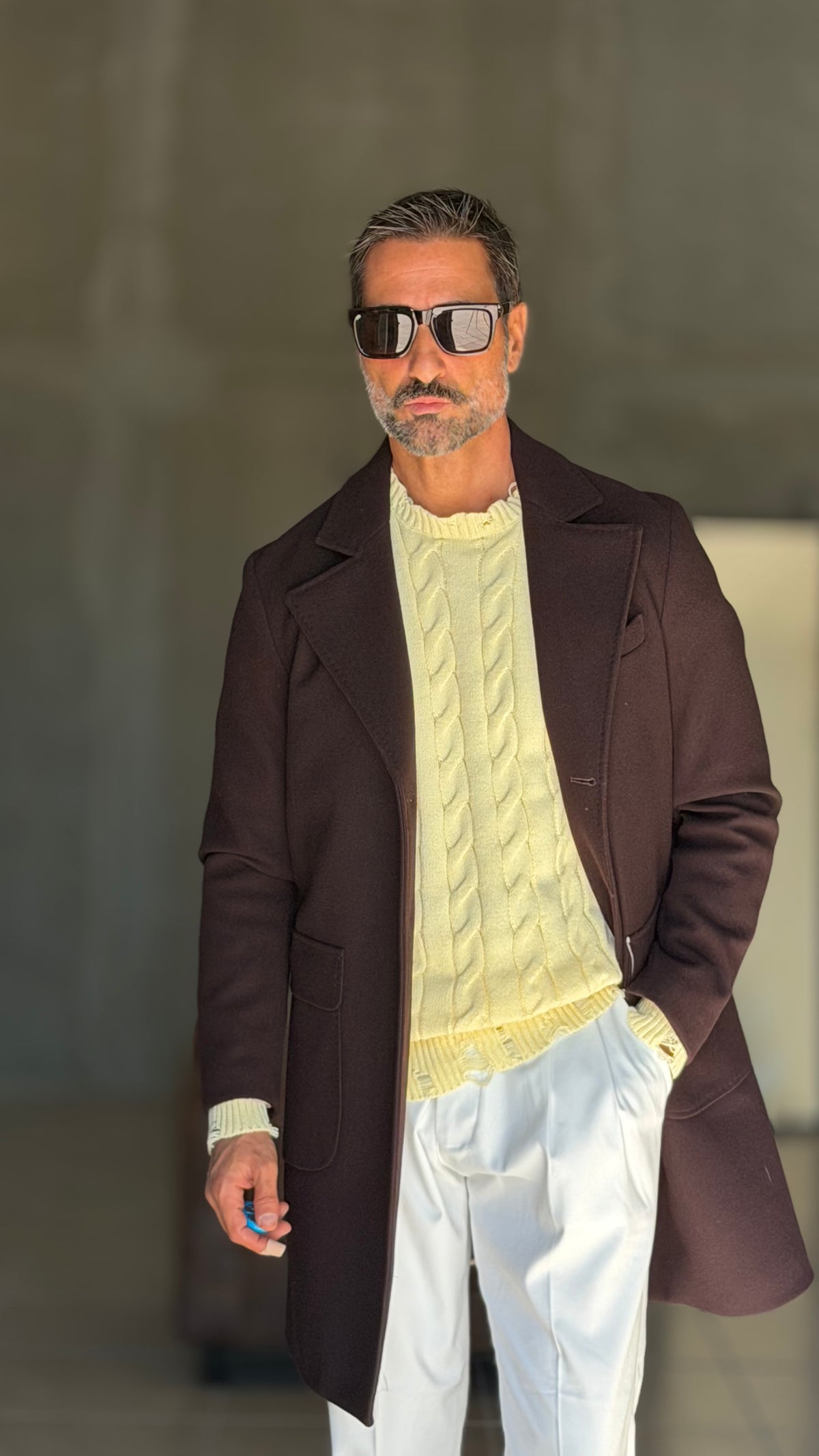 CAPPOTTO MORO EFFETTO PANNO  MONOPETTO SPALLONE E MARTINGALA 1009