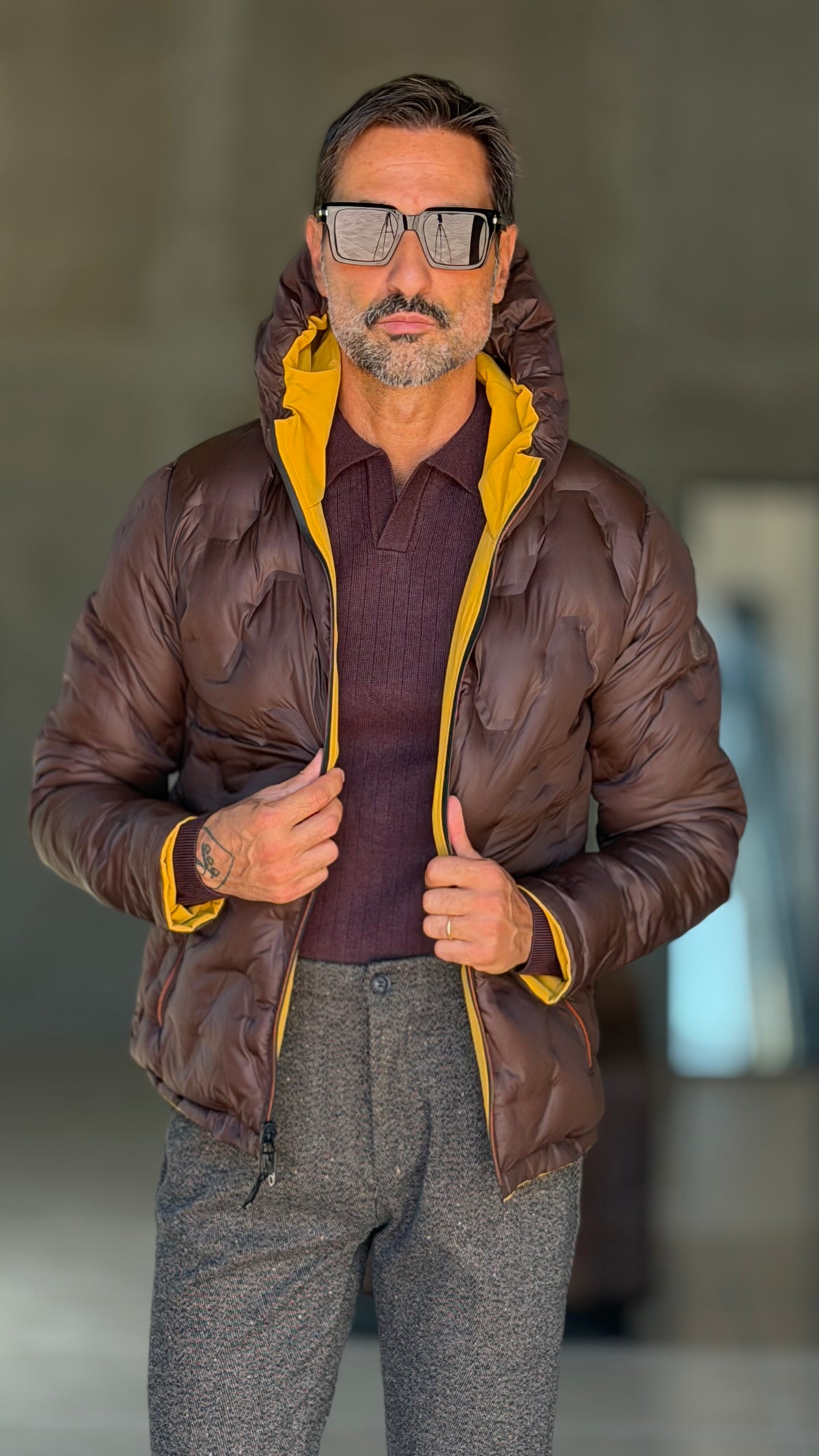 PIUMINO MORO   E GIALLO   DOUBLE FACE HAPPER