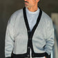 CARDIGAN   GRIGIO NERO SPIGATO CROP  FIT  PESANTE
