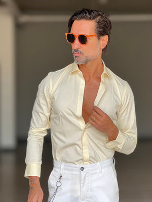 CAMICIA LIMONE EFFETTO MAGLINA TELAMIRA