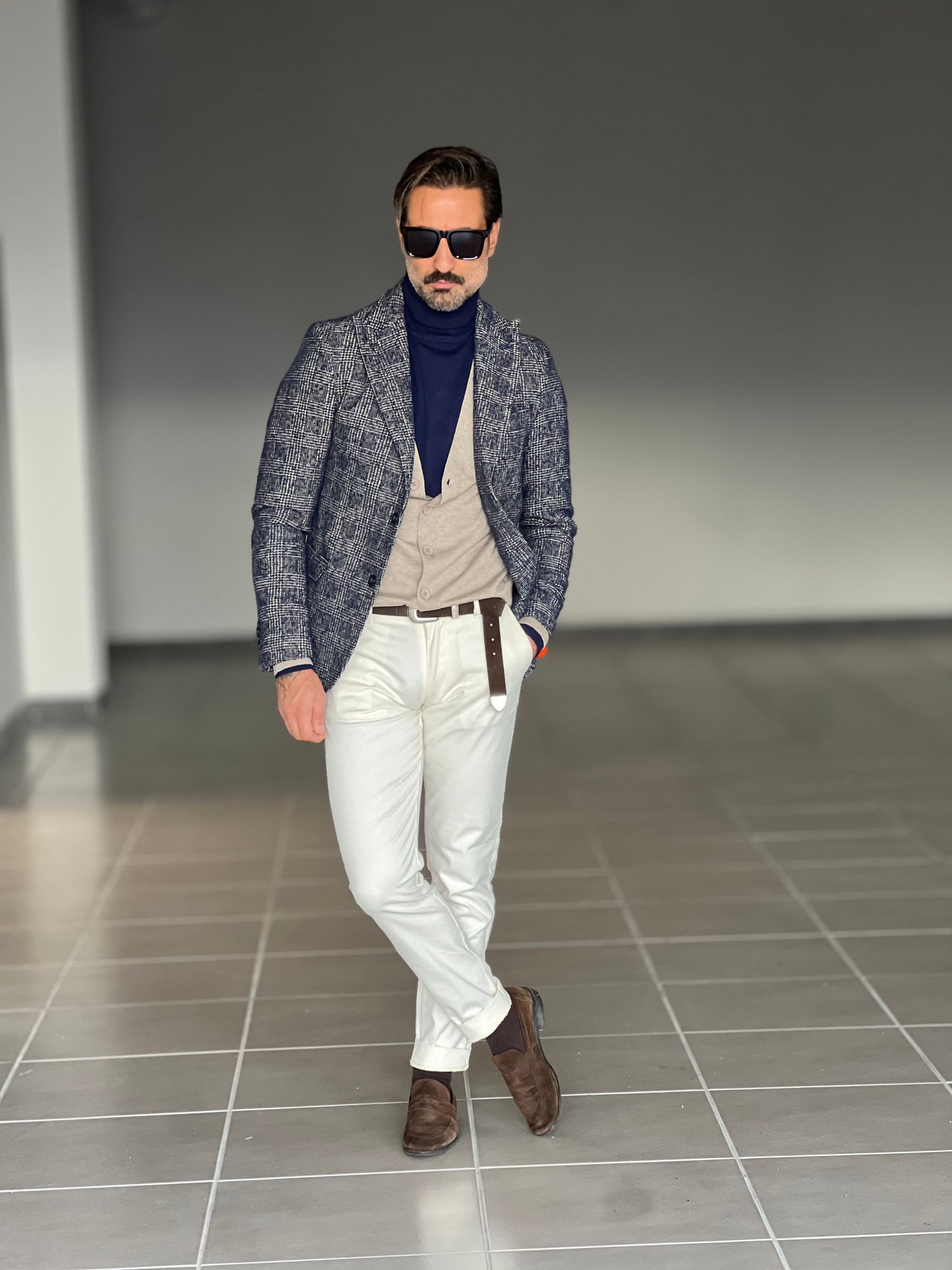 CARDIGAN TORTORA  RASATO 2 FILI SOTTOGIACCA