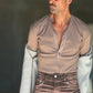 WHITE VISCOSE TROUSERS WITH REGULAR BOTTOM