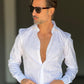 NEW CAMICIA BIANCA POPELINE DI COTONE STRECH 0044