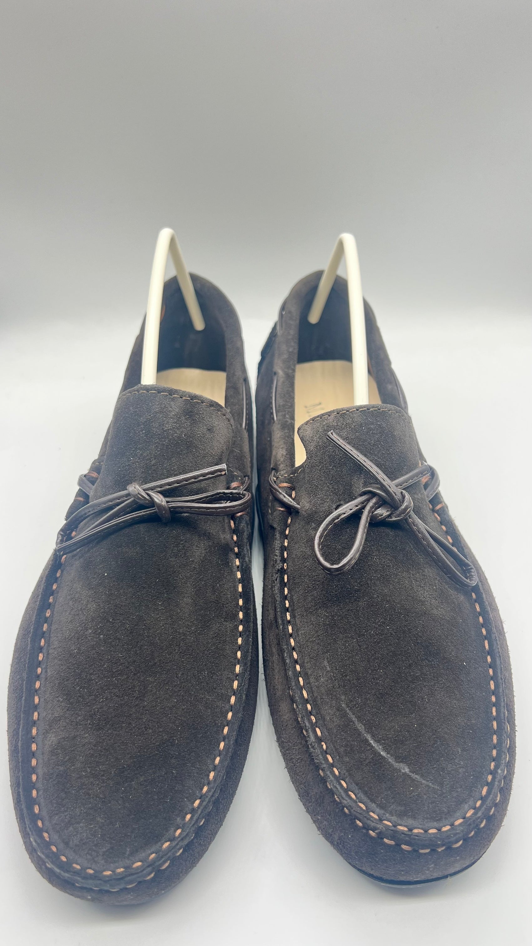 DOUBLE BUCKLE BLACK SUEDE LOAFERS