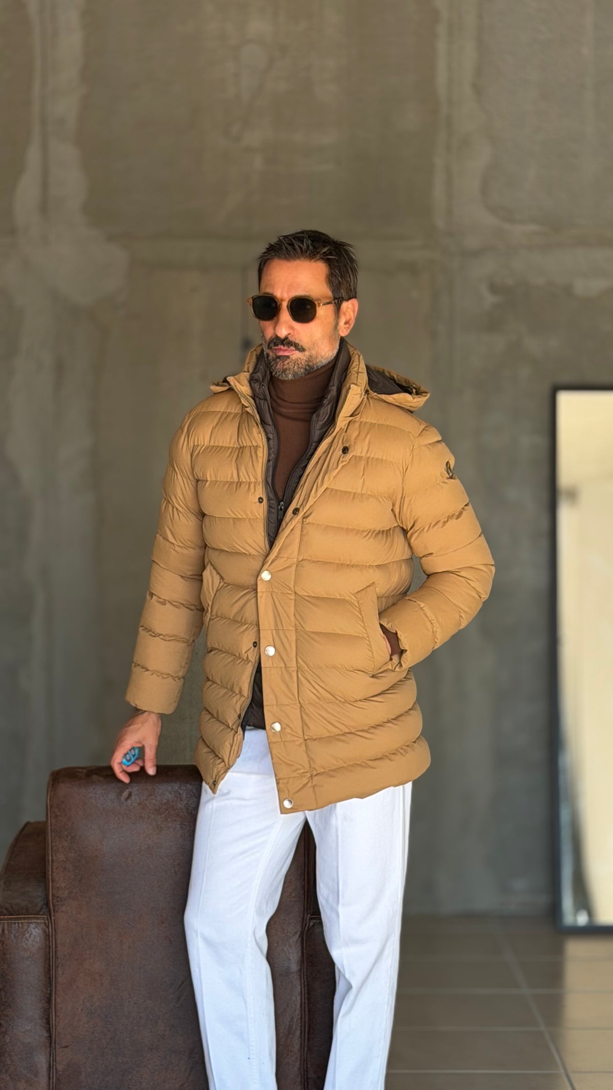 PIUMINO CAMMELLO  LUNGO TRAPUNTA INTERNA ESTRAIBILE HAPPER& CO