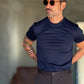 NEW T SHIRT BLU  EFFETTO FILO DI SCOZIA