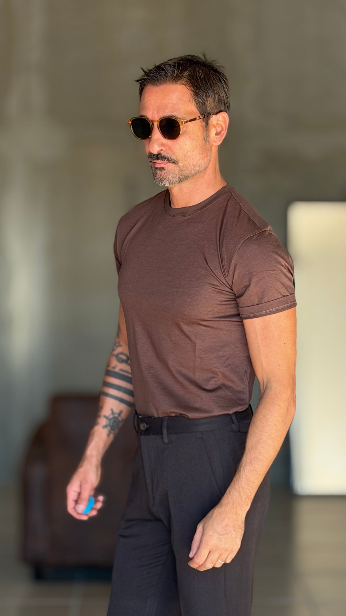 NEW T SHIRT MORO EFFETTO FILO DI SCOZIA
