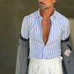 CAMICIA  BACCHETTA CELESTE  GRANDE OXFORD