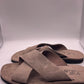 DOUBLE BUCKLE BLACK SUEDE LOAFERS