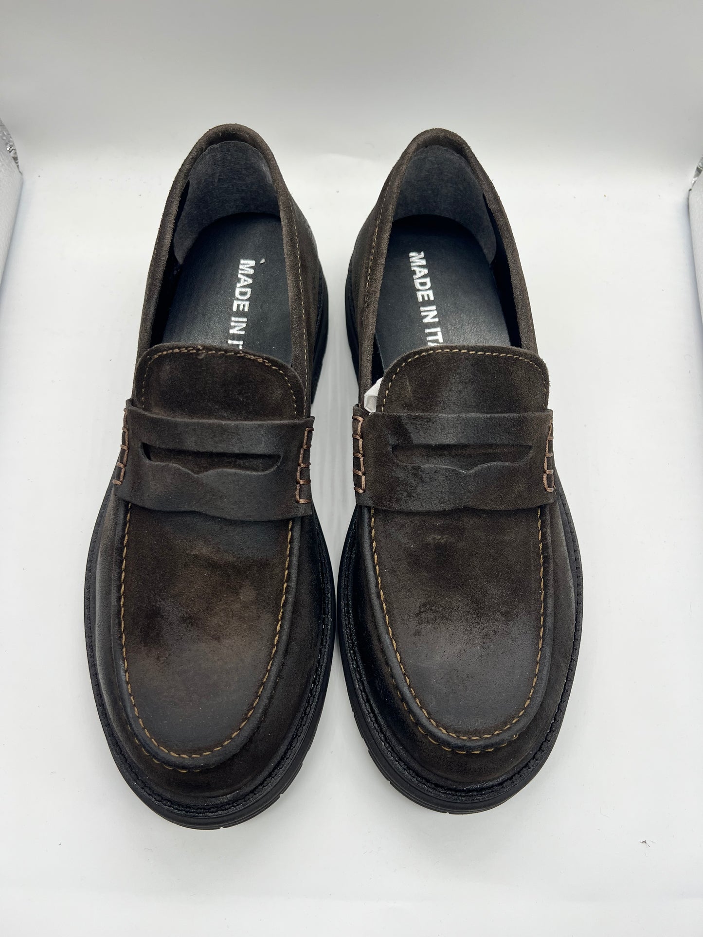 MOCASSINO   MORO INVECCHIATO FONDO GOMMA