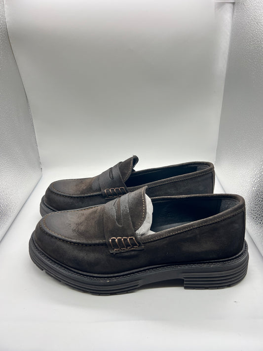 MOCASSINO   MORO INVECCHIATO FONDO GOMMA