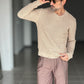 MAGLIA  BEIGE  GIROCOLLO COSTA INGLESE BL11