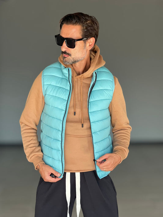 GILET  PIUMINO TURCHESE