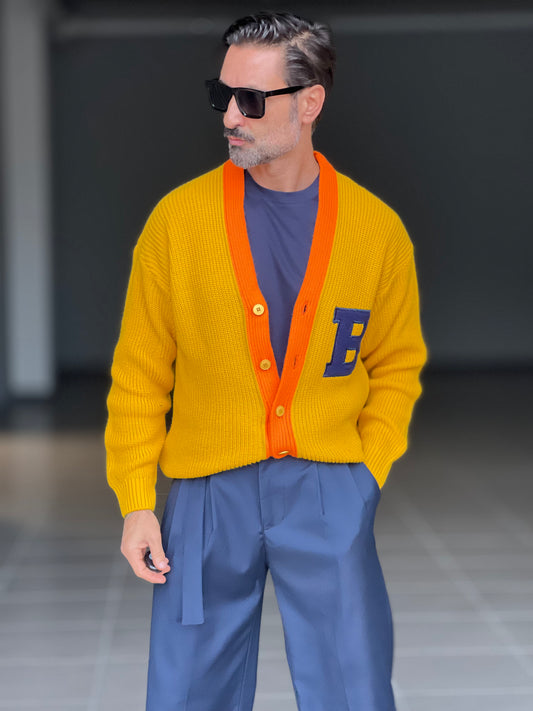 CARDIGAN COLOR UOVO  DERBY RICAMO B