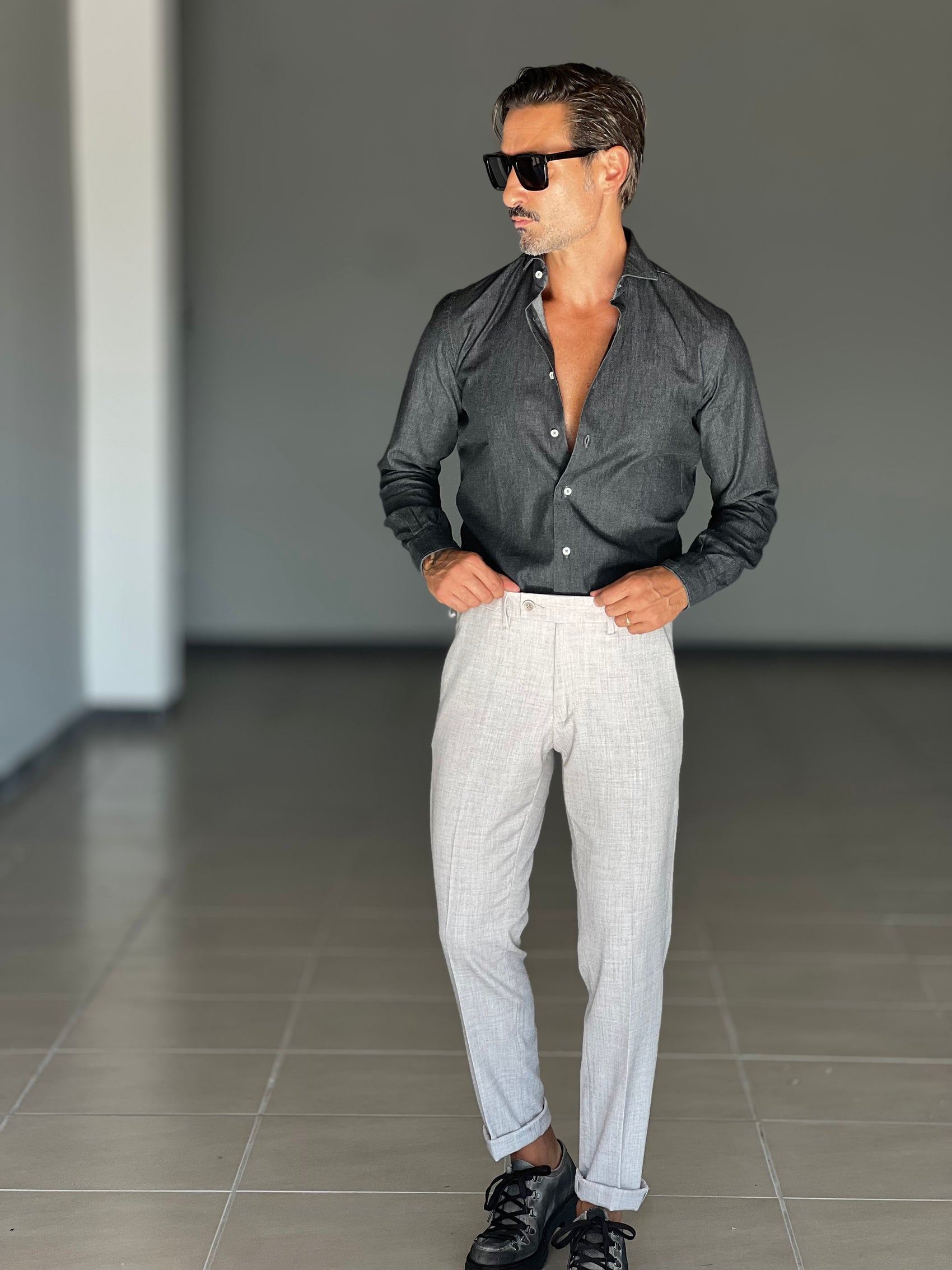 CAMICIA  DEPOT DENIM GRIGIO