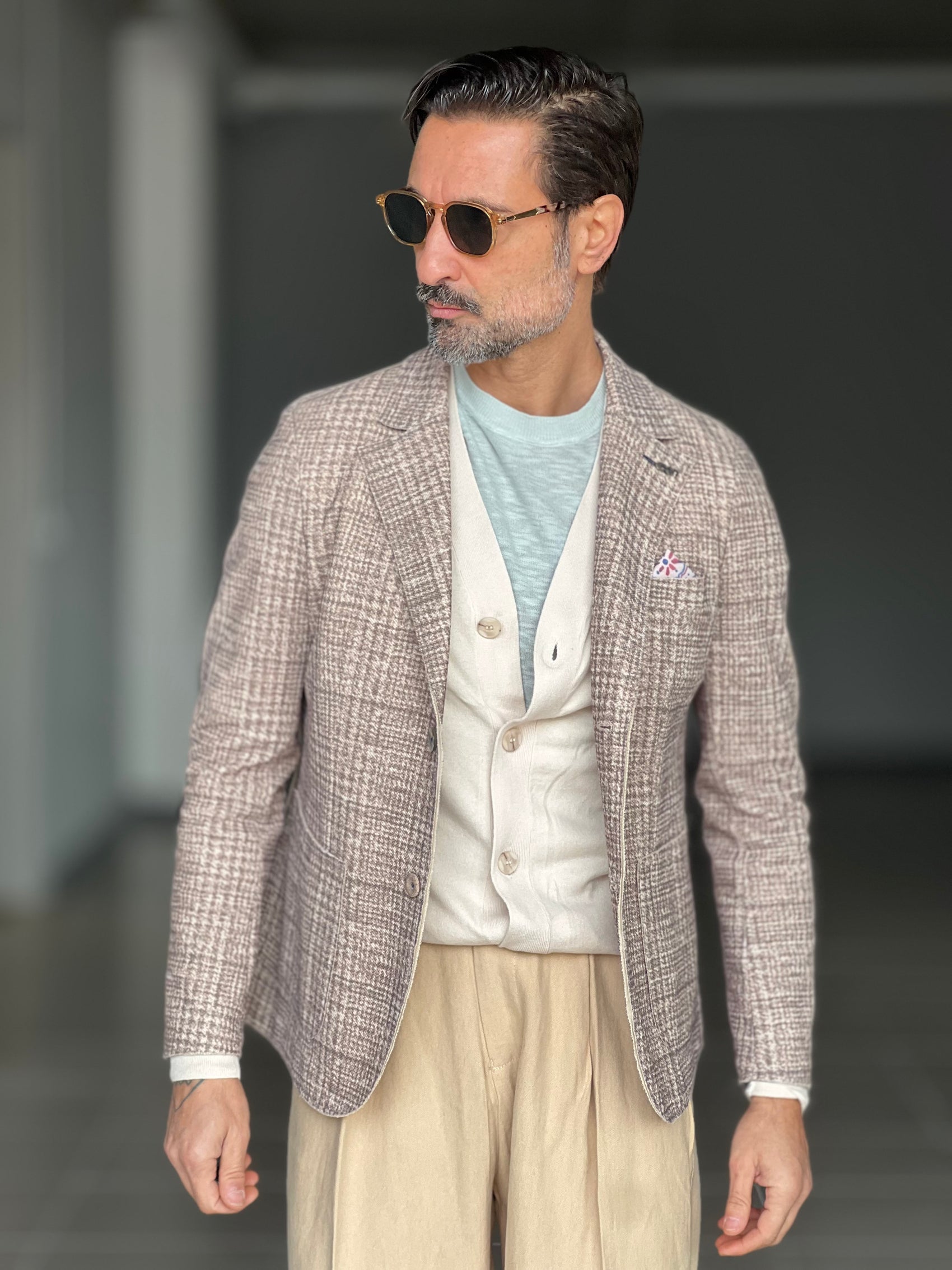 GIACCA KOON GALLES BEIGE E MORO