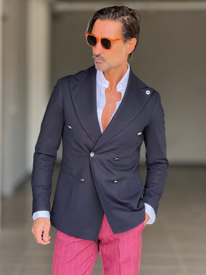 GIACCA BLU  DOPPIOPETTO  BOTTONE METALLO petro' 0078