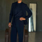 WHITE VISCOSE TROUSERS WITH REGULAR BOTTOM