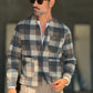 GIACCA XAGON COLLO TOKYO TARTAN EFFETTO FLANELLA DECOSTRUITA CROP