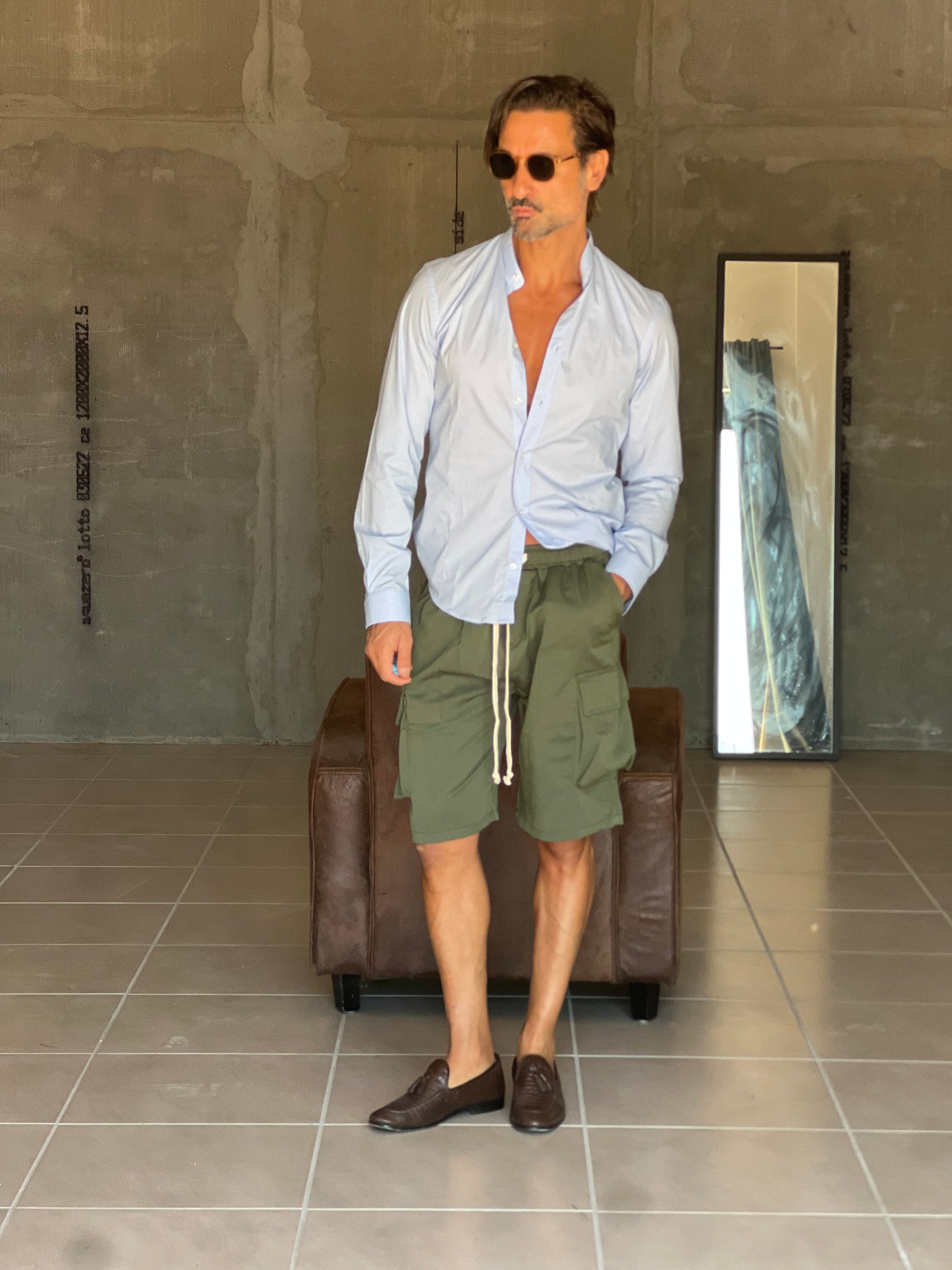 BERMUDA VERDE CARGO OVER FIT