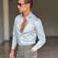 CAMICIA SALVIA  EFFETTO MAGLINA TELAMIRA