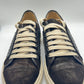 LEATHER AND SUEDE SNEAKERS WITH YELLOW CAP