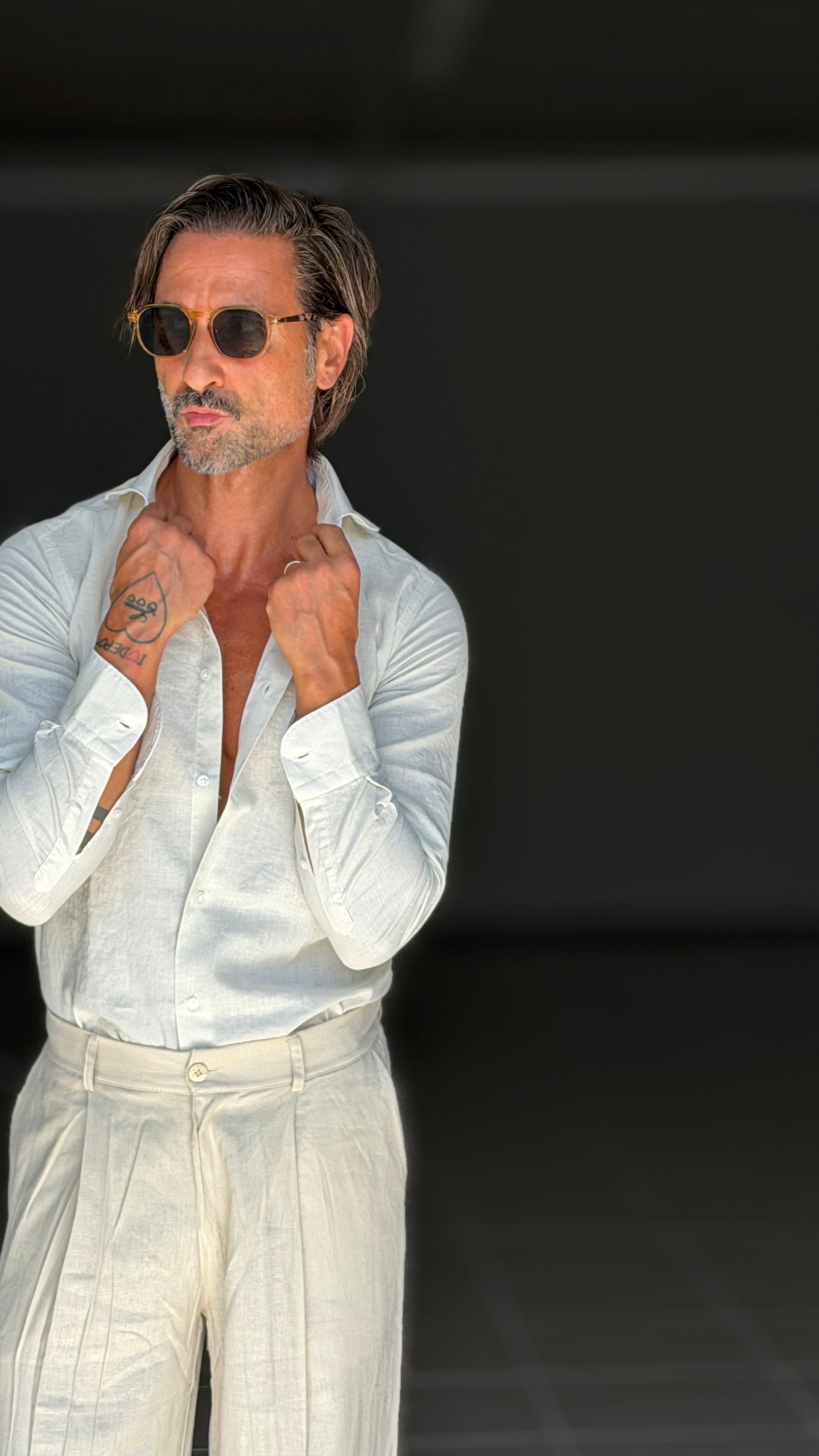 CAMICIA SABBIA PURO LINO