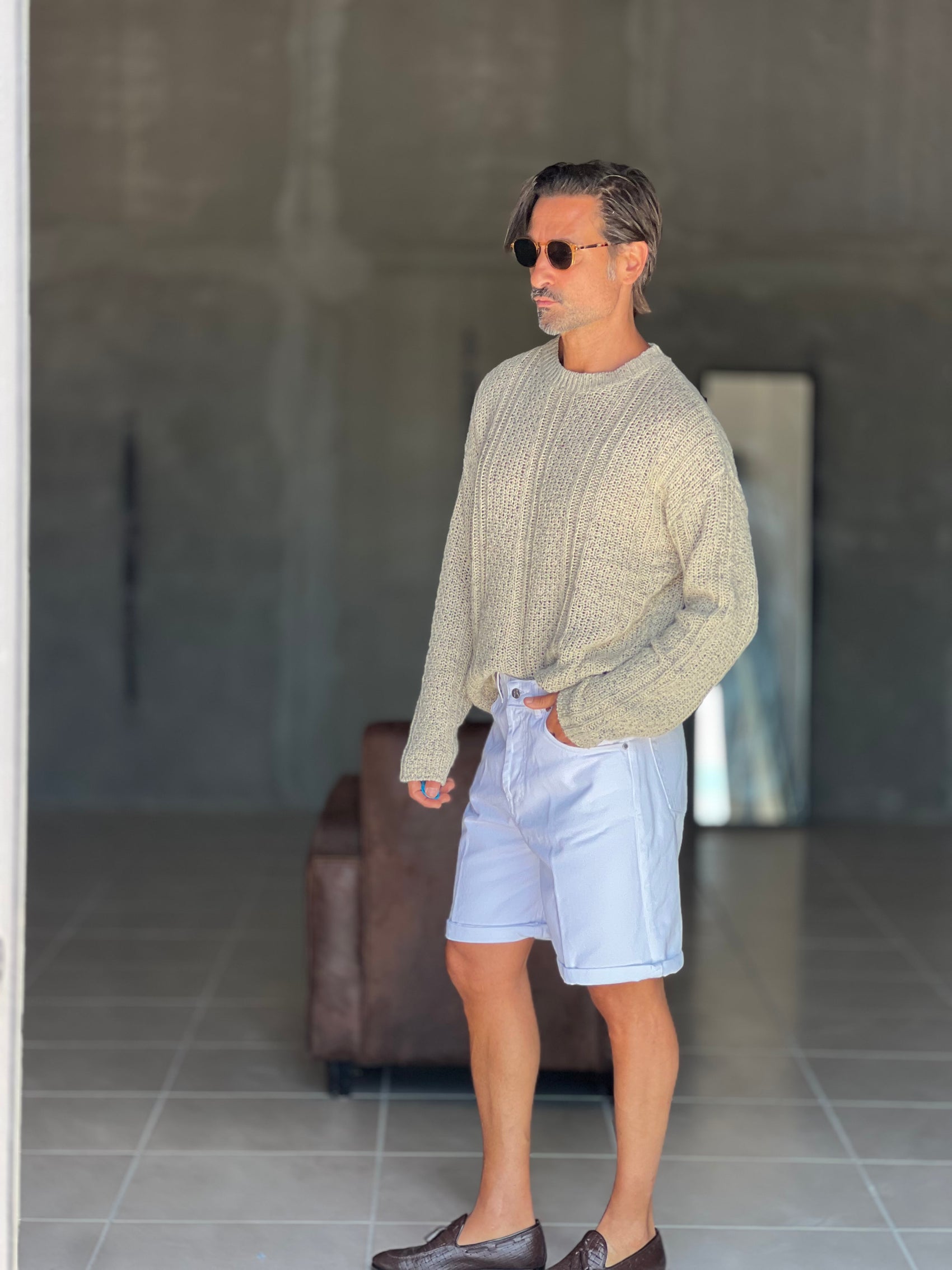 BERMUDA DENIM BIANCO. 316