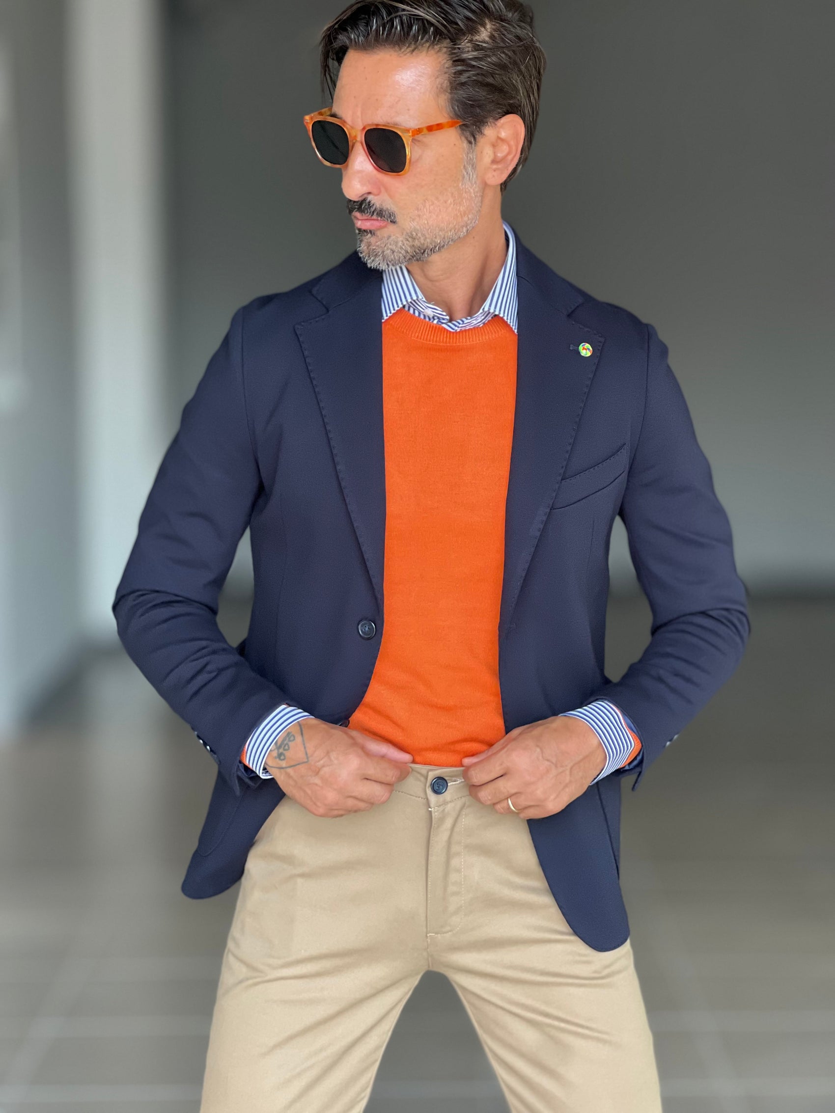 GIACCA BLU  PUNTO MILANO