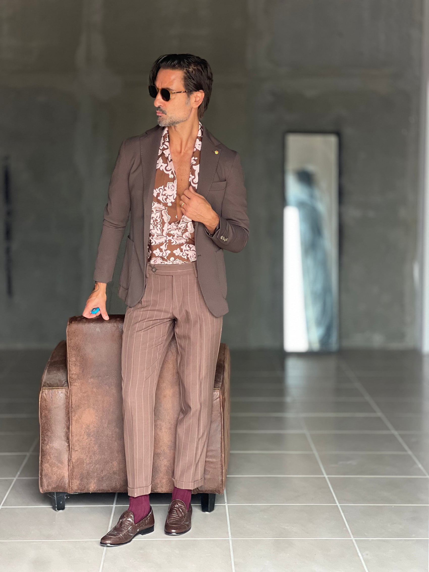 WHITE VISCOSE TROUSERS WITH REGULAR BOTTOM