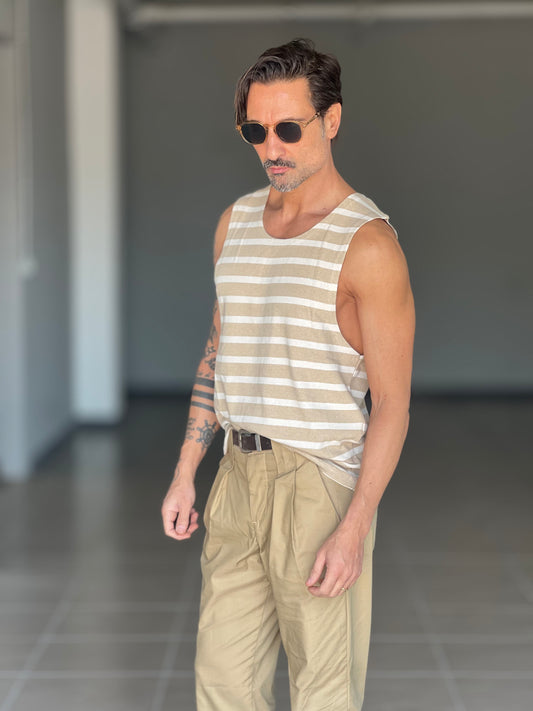 CANOTTA CREMA  RIGA PANNA  COTONE