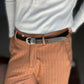 WHITE VISCOSE TROUSERS WITH REGULAR BOTTOM