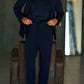 WHITE VISCOSE TROUSERS WITH REGULAR BOTTOM