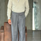 WHITE VISCOSE TROUSERS WITH REGULAR BOTTOM