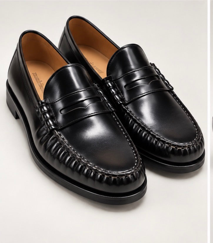 MOCASSINO NERO  MODELLO PENNY LOAFER