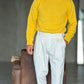 WHITE VISCOSE TROUSERS WITH REGULAR BOTTOM