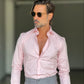 NEW CAMICIA ROSA  POPELINE DI COTONE STRECH