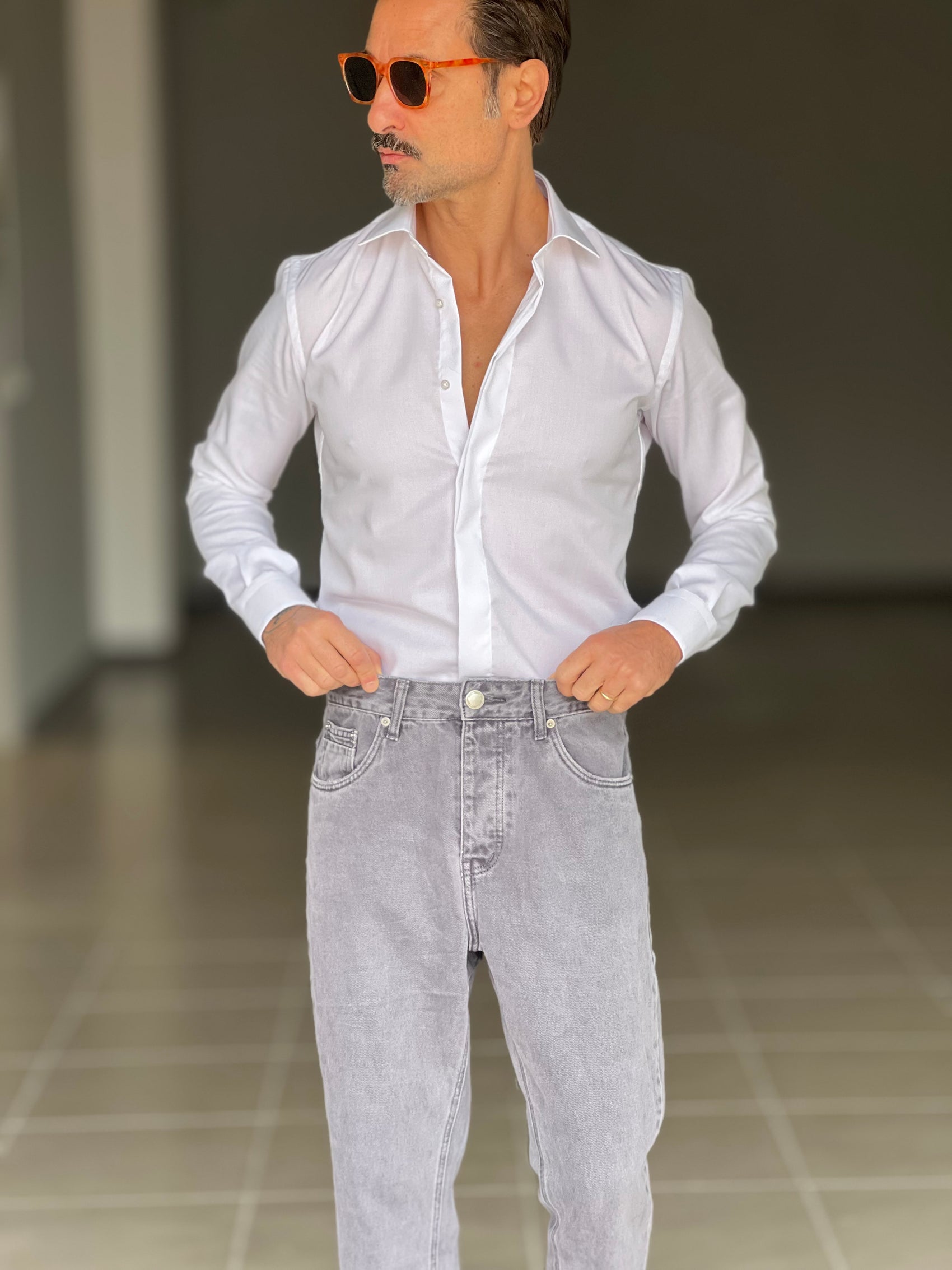 JEANS GRIGIO MODELLO CAPRI