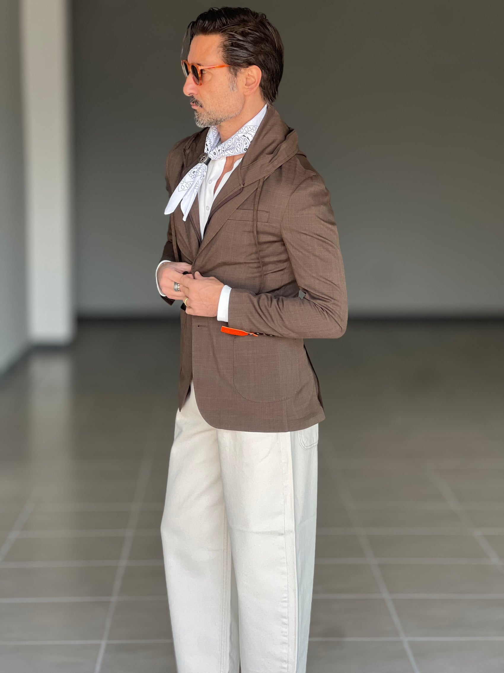 GIACCA MORO INTERNO FELPA REMOVIBILE EFFETTO TASMANIA. 106