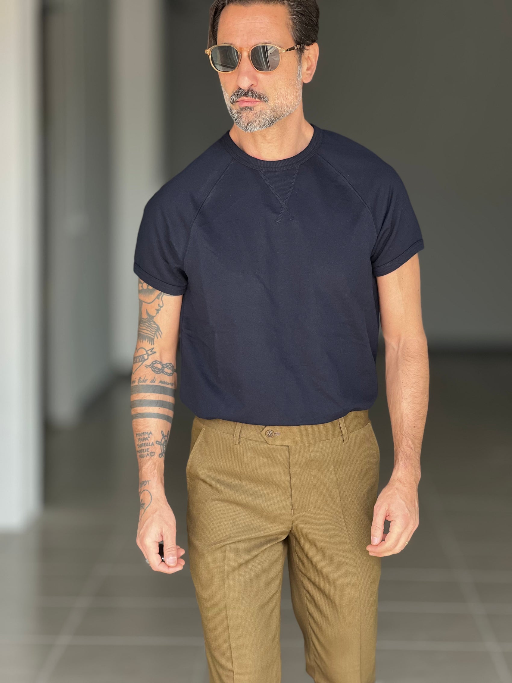 WHITE VISCOSE TROUSERS WITH REGULAR BOTTOM