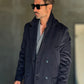 CAPPOTTO BLU DOPPIOPETTO OVER FIT EFFETTO PANNO VISCOSA E MISTI TELAMIRA