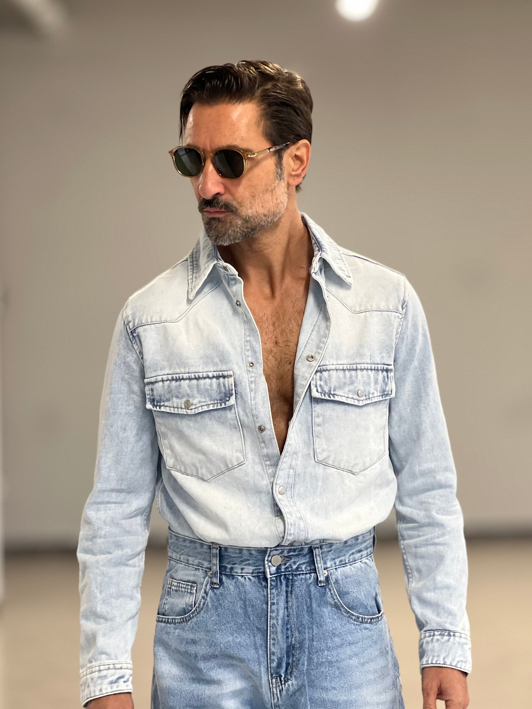 CAMICIA  DENIM LAVAGGIO ZERO DELAVE'