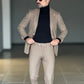 ABITO PIE DE POULE FONDO BEIGE PUNTO MILANO