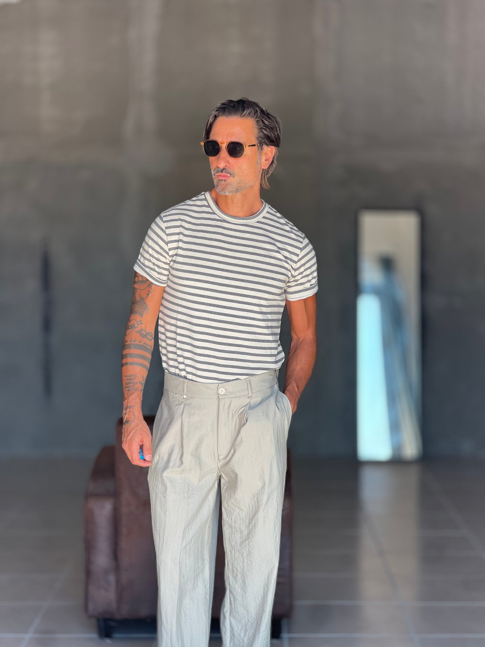 BOAT NECK T SHIRT